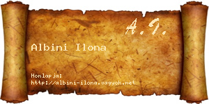 Albini Ilona névjegykártya