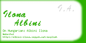 ilona albini business card
